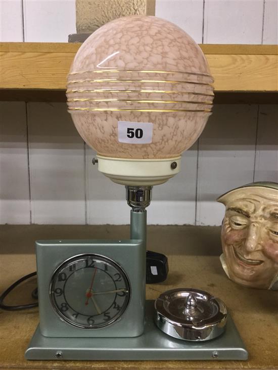 Deco clock lamp